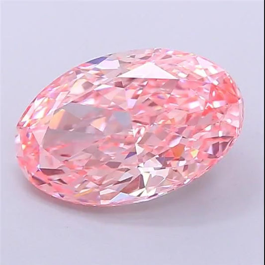 2.79ct Pink Oval Lab Diamond